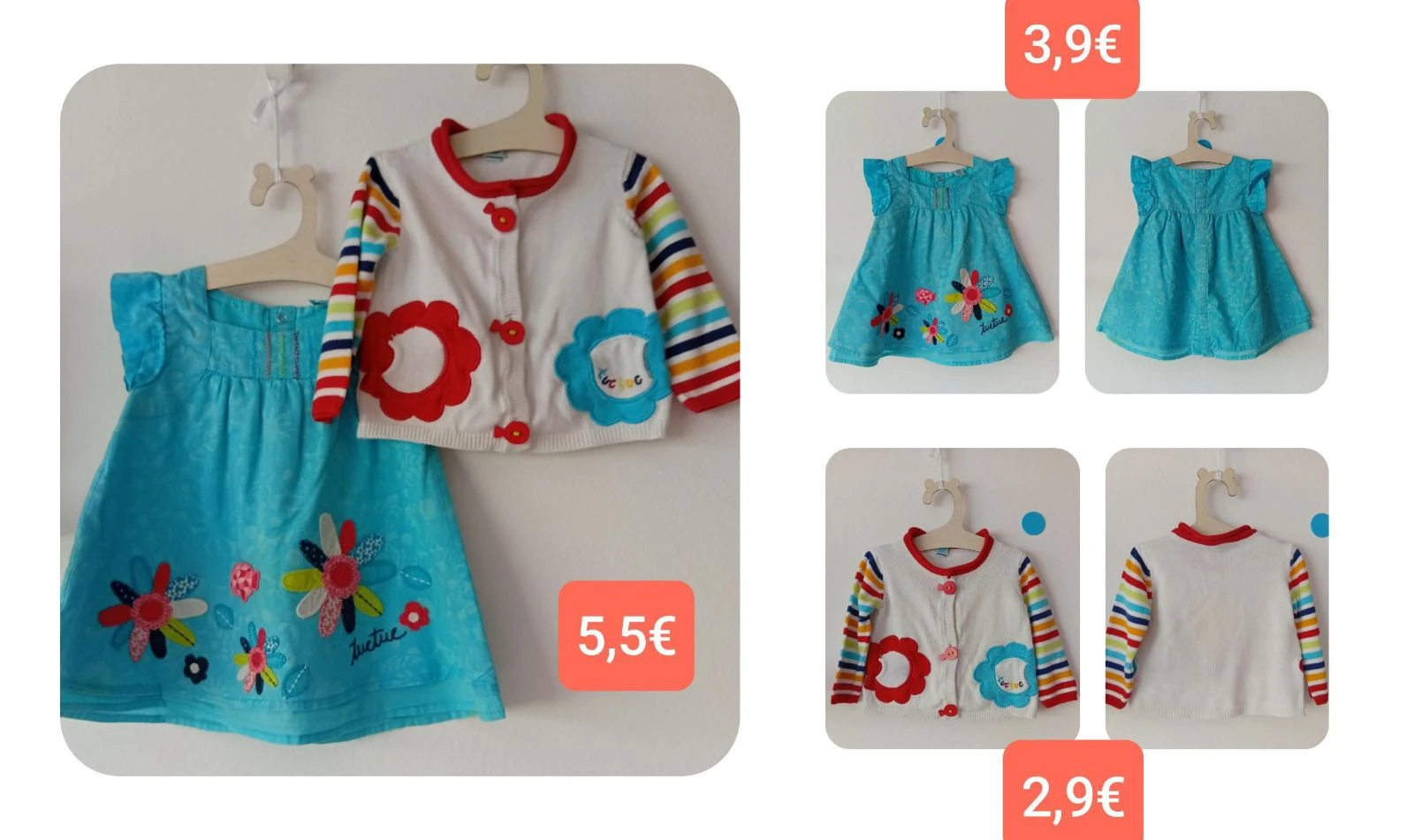 Tuc Tuc Baby Girl Outfit Set - 9 Months (Can buy separate) – photo 4